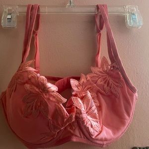 VICTORIA’S SECRET - Coral Pink Floral Bra (NWOT) - 34C - Never Worn